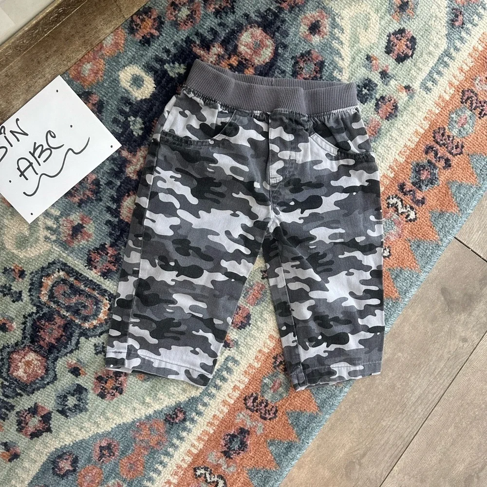 Y2K Garanimals Gray Camouflage Pants Like New Size 12 Months Baby Boy
